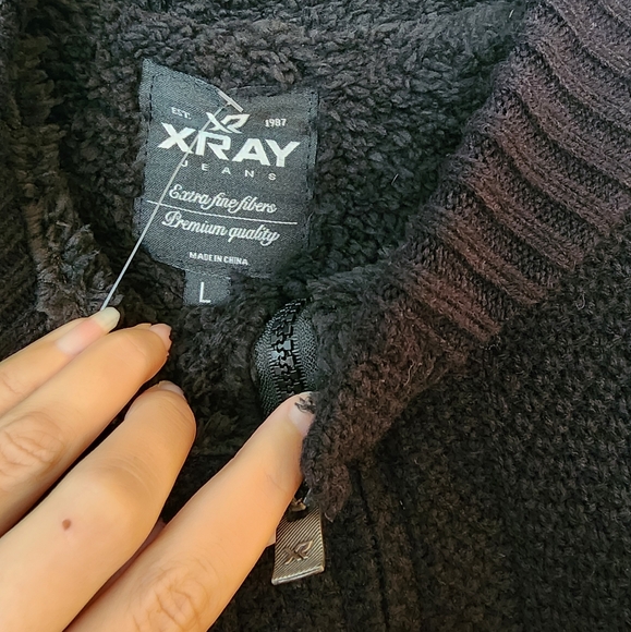 XRAY Jeans Color Blocked Full Zip High Neck Sweater Jacket - Picture 11 of 11